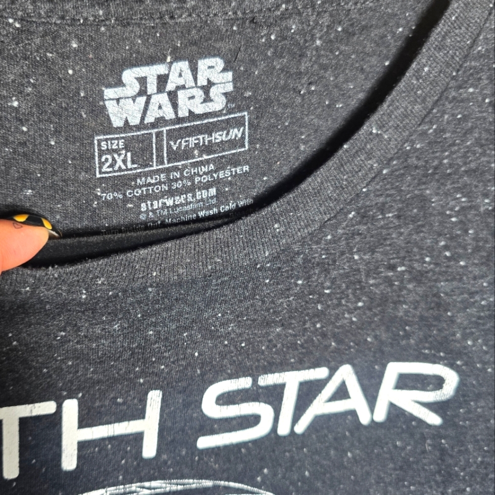 Star Wars t-shirt Size:2XL Color:Black W/white splatter - Picture 3 of 3